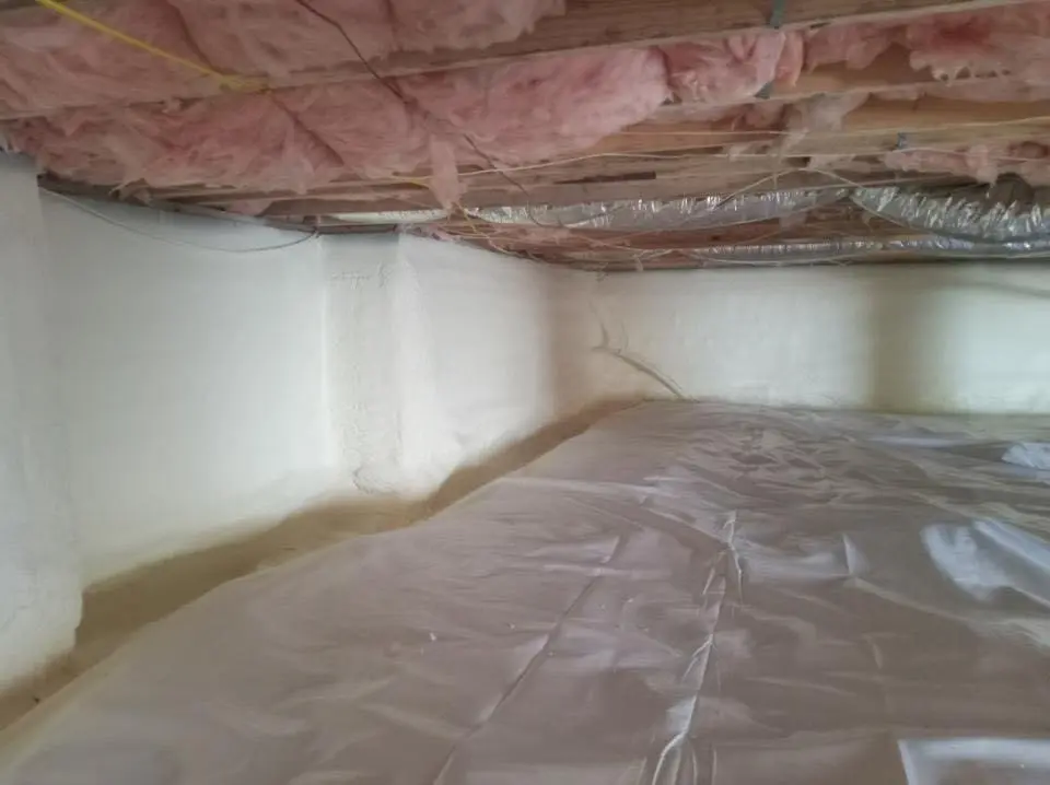 Crawl space encapsulation with closed-cell spray foam for Spray Foam Roofing Repair in Lennox